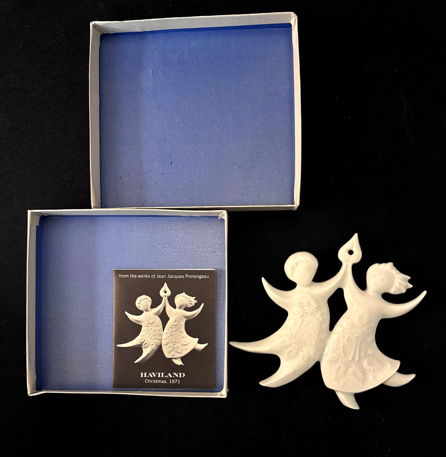 Haviland Limoges Dancing Angels 1971 Christmas Ornament Jean Jacques Prolongeau