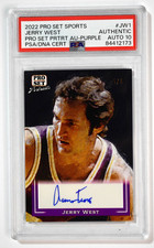 2022 Pro Set Sports #JW1 Jerry West Portrait Autograph Purle /5 PSA Auto 10