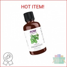 NOW Essential Oils, Peppermint Oil, Invigorating Aromatherapy Scent, Steam Disti