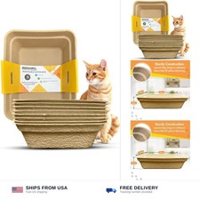 Disposable Litter Boxes Brown, Large 8-Pack