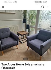 2 x Evie Arm Chairs, Excellent Condition.