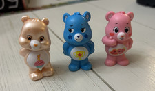 3 Vintage Care Bears Figurines Possibly 80's Birthday, Champ, Love-a-Lot