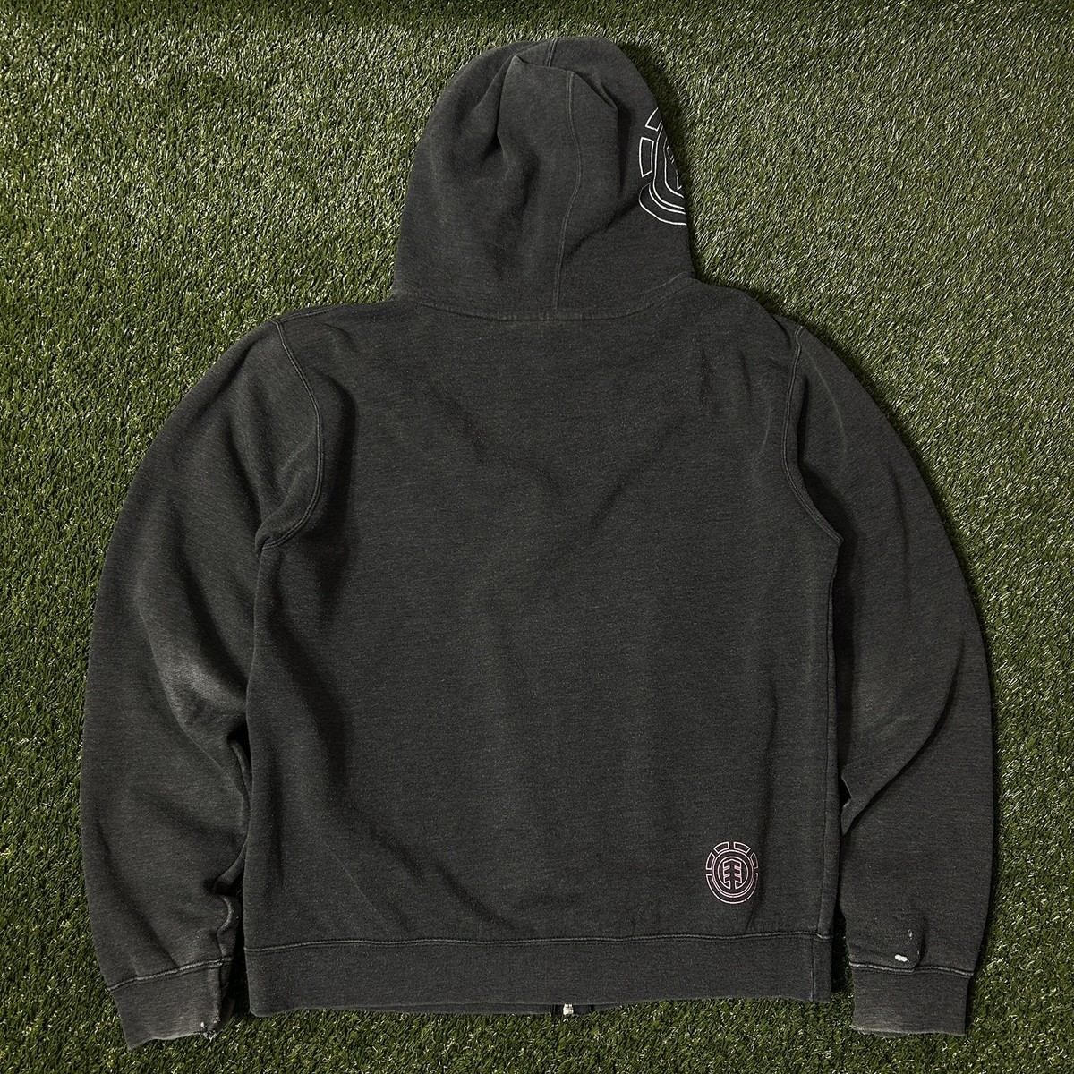 Vintage Y2K Bam Margera Full Zip Element Skate Hoodie Sz Large