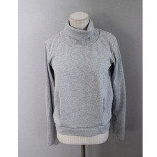 Alo Yoga Clarity Sweatshirt Small Gray Funnel Neck Fleece Pullover Womens Active