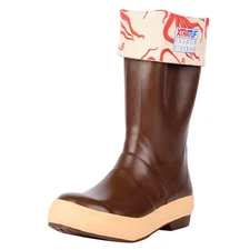 XTRATUF Women's 15" Salmon Sister Legacy Copper/Tan Octopus Print Boot 22490-CTM