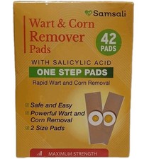 Samsali - Wart Corn Remover Pads - 42 Pack W Salicylic Acid Pads - EXP 01/2026