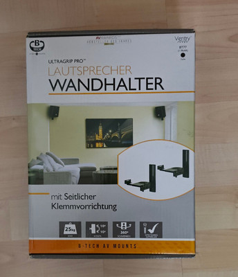 B-Tech Lautsprecher Wandhalter Ultragrip Pro BT77 NEU & OVP