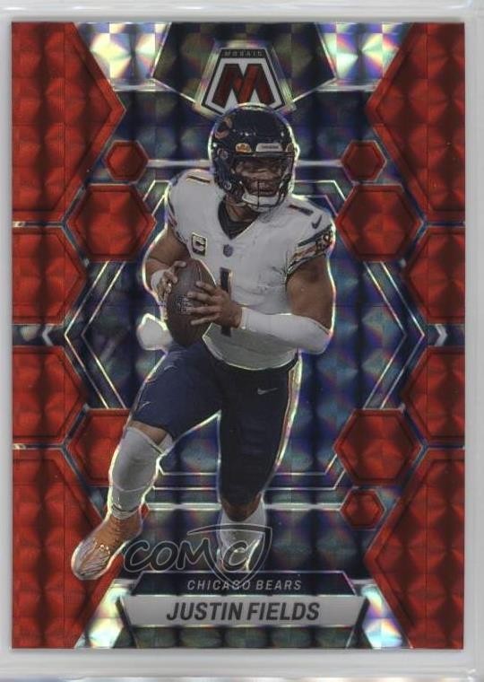 2023 Panini Mosaic Red Mosaic Prizm Justin Fields #33 14tz