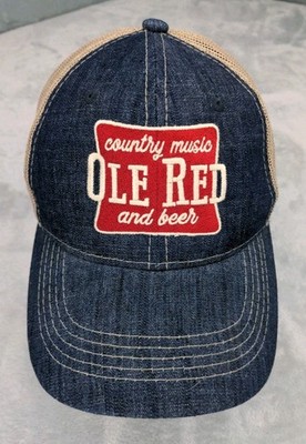 Country Music Ole Red And Beer Trucker Hat Denim & Mesh Adjustable Cap
