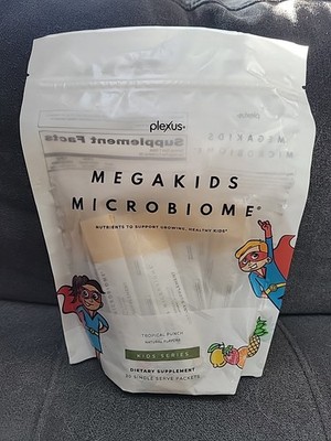 Plexus Megakids Microbiome Tropical Punch 30 Single Serve Packets New Sealed Bag