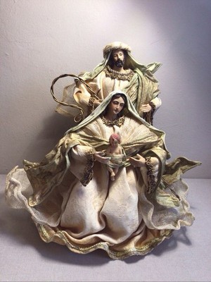 Weihnachtskrippe Heilige Familie Stoff religiös