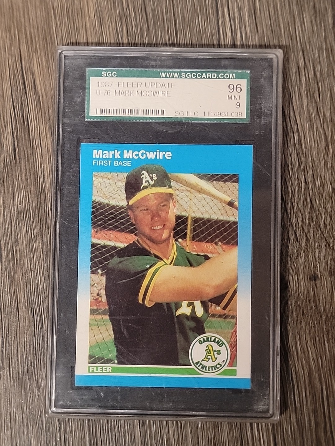 1987 Fleer Update Mark McGwire PSA 9