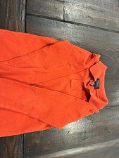 Polo Ralph Lauren Men S Orange Long Sleeve Collared Polo Shirt