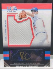 2017 USA Baseball Silhouette Signatures Jersey /87 #35 Blyane Enlow Team USA 