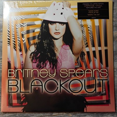 SEALED Britney Spears Blackout 2LP Orange Vinyl Limited Edition Hype Sticker