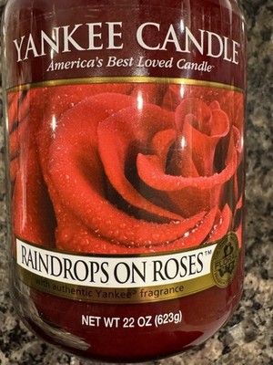 VERY RARE RAINDROPS ON ROSES YANKEE CANDLE!  ONLY 2 OTHERS ON EBAY!