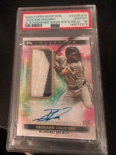 2024 Topps Inception Auto Patch Jackson Chourio #APC-JCH /25 AU, MEM, RC)