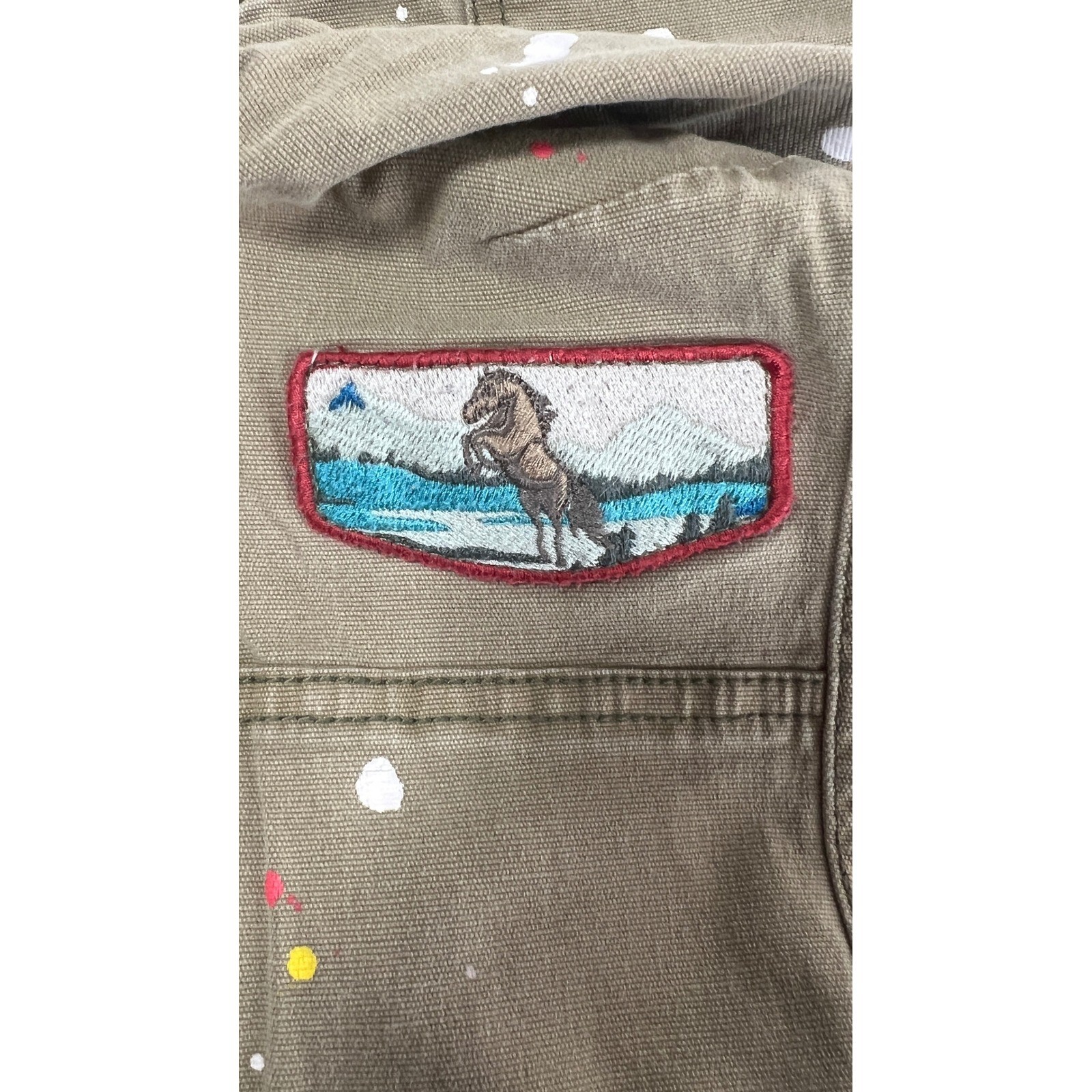 Pilcro The Wanderer Patchwork Paint Splatter Carg… - image 10