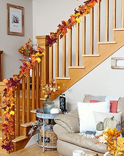 Pcs Fall Maple Leaf, 5.9Ft/Piece Hanging Vine Garland Artificial Autumn 4 - Bild 4 von 8