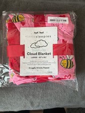 Little Sleepies Pink Bee Mine Valentine s Cloud Blanket NIB
