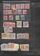 AUSTRALIA-STATES-CLASSIC OLDER-SOME NZ-ON PIECE-CANCELS STUDY--F-VF-#100