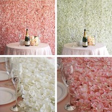 4 pcs Silk Hydrangea Flowers Wall Backdrop Panels Wedding Party Decorations SALE
