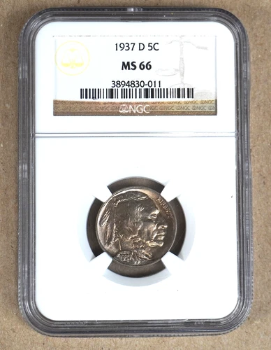 1937-D BUFFALO NICKEL NGC MS66 830011