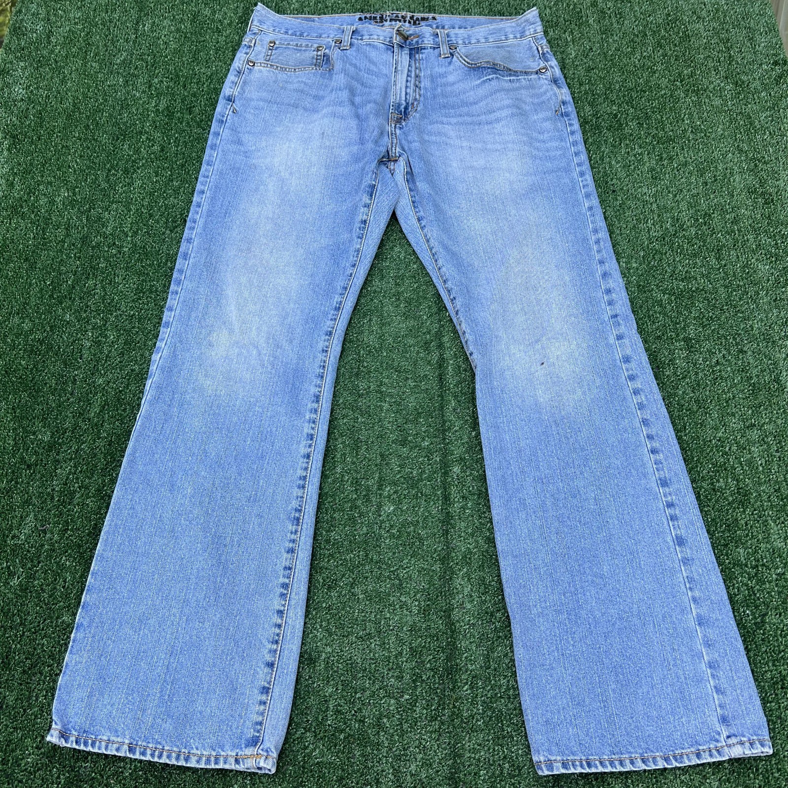 S 36x31" Blue Bootcut Original Western Relaxed Y2k