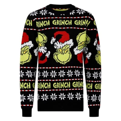 EX UK STORE® Kids Christmas Jumper Grinch Design Boys Girls Xmas Festive Top 9 to 15 Years