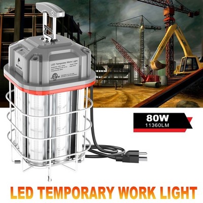 2X 80W LED Temporary Work Light Linkable Construction Jobsite Lamp ETL Listed