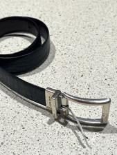 NINE WEST Reversible Black/Brown Synthetic Leather Belt - Size S- 32 long