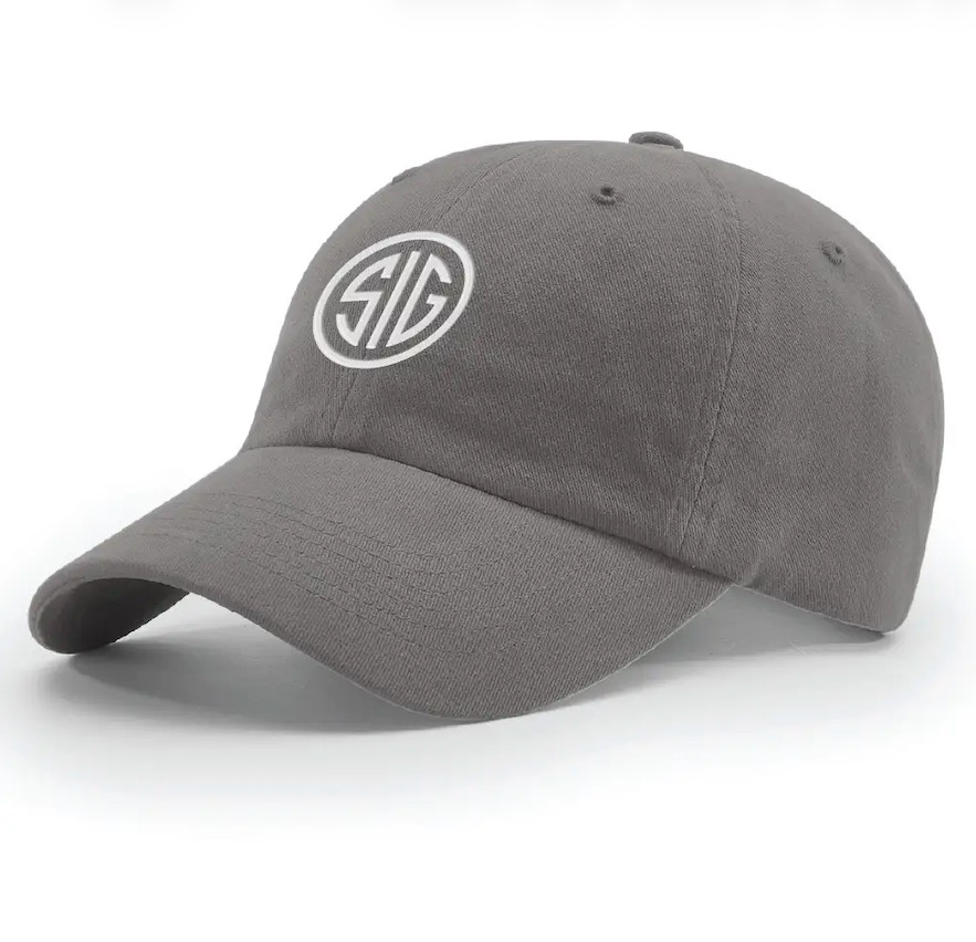 SIG SAUER Logo Richardson Relaxed Twill Snapback Cap Charcoal Color