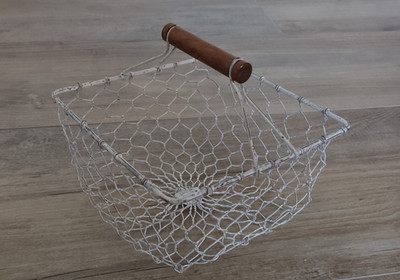 Kleines Drahtkörbchen im Shabby-Style Korb Deko 20 x 20