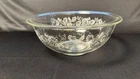 Pyrex Colonial Mist Nesting Mixing Bowl Clear with White Daisy # 325 2.5 Liter