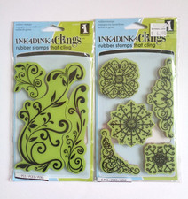 Inkadinkado Cling Stamps Flower Flourish Inkadinkaclings Floral Garden Border