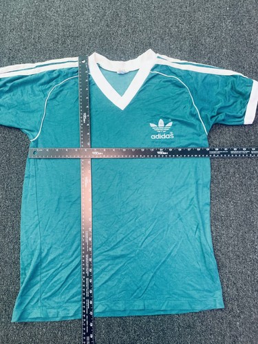 Vintage Adidas Shirt Mens Large Green Nylon Cotton 1970s Trefoil Soccer 3 Stripe by Adidas, Size L, $37.79 - Photo 7