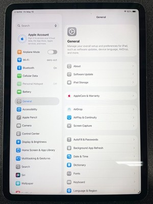 Apple iPad Pro 2nd Gen 256GB, Wi-Fi + Cellular, 11 in-Space Gray - USED