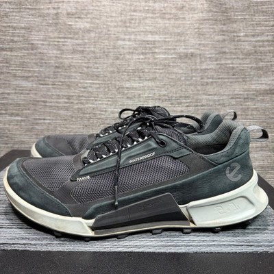 ECCO Hiking Shoes Mens 12-12.5 Black BIOM 2.1 X Country Waterproof Low Top Trail