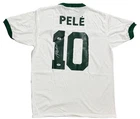 Cosmos Pele Signed Soccer Custom Jersey White Brazil PSA & Beckett Authenticated