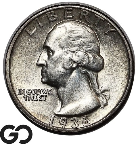 1936-S Washington Quarter, Nice Choice BU++