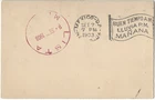 RARE 1903 Mexico Barr-Fyke weather forecast flag cancel on uprated postal card.