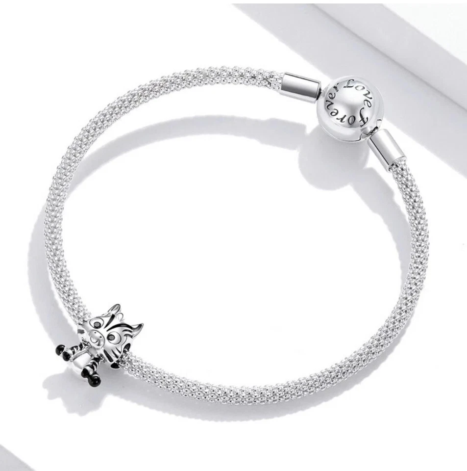 Charm Zebra mascotte Juventus in argento 925 - Immagine 3 di 4