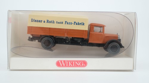 Wiking H0 8420324 MB L 2500 plataformas camión fábrica de barriles | Zustand: Gebraucht
