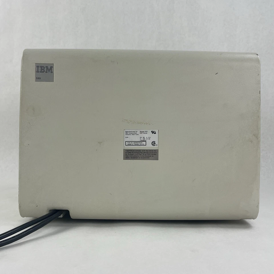 Vintage IBM 5151 Personal Computer Display CRT Monitor Parts or Repair - Image 4 of 4