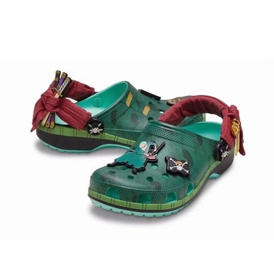 Crocs One Piece Roronoa Zoro Classic Clog Green‎ 209313-3TX Size 13 Men One Piece x Crocs Classic Clog  main image 3