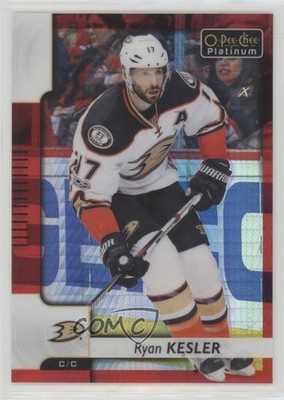 2017-18 O-Pee-Chee Platinum Red Prism 87/199 Ryan Kesler #32 8eo