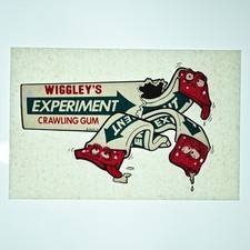 Original VINTAGE 1970s Heat Transfer  Wrigley's Crawling Gum  Iron On
