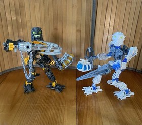 LEGO Bionicle Toa Inika Lot (8732 & 8730) - 100%, WORKING LIGHTS, Manuals