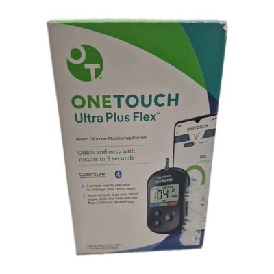 One Touch Ultra Plus Flex Meter Blood Glucose Monitoring System. Blood Sugar