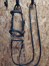 Windsor Ridden Showing Bridle, Bit & Reins Small Pony Size.Black.(Ref:369Y)